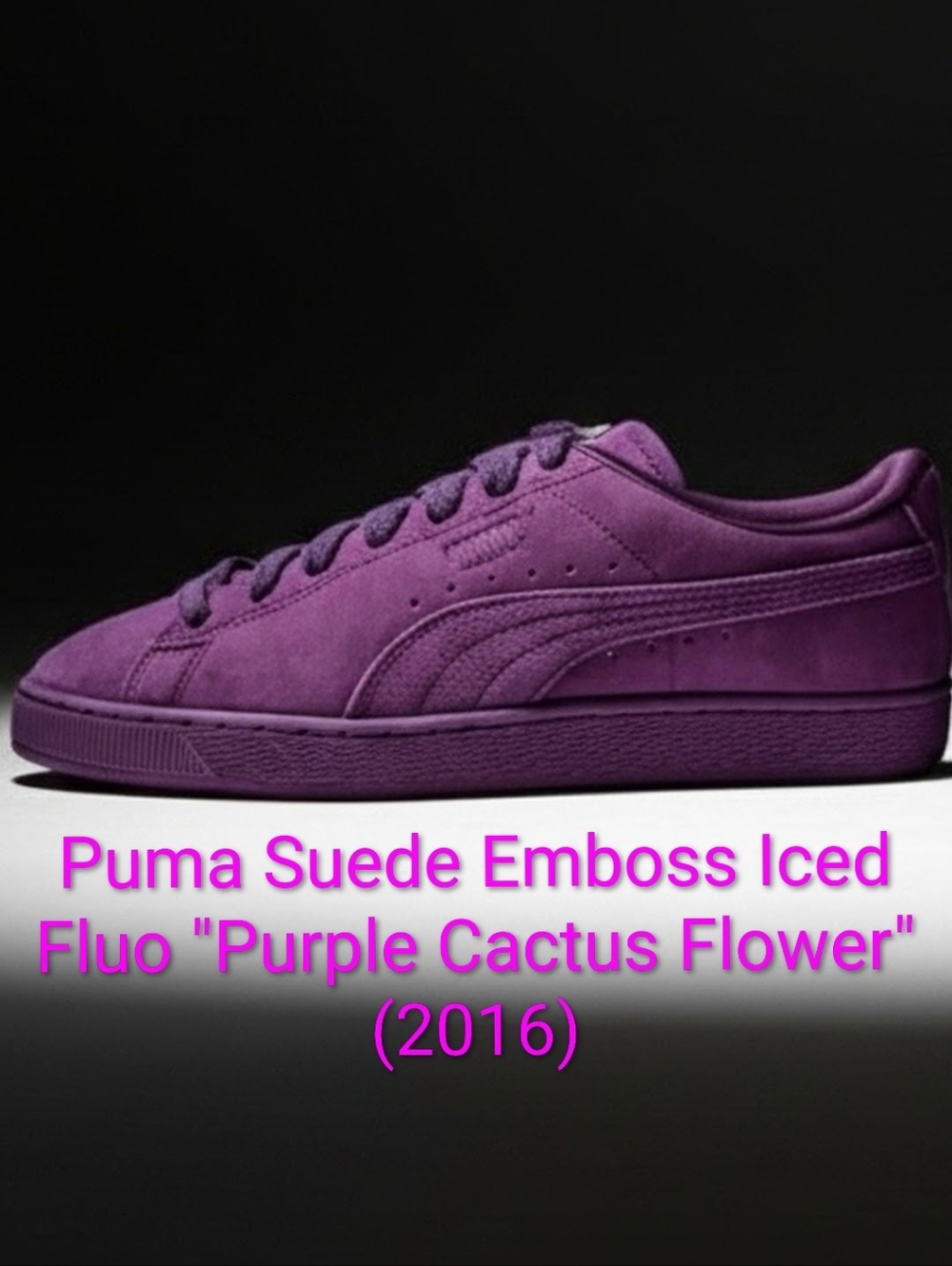 Puma Suede Emboss Iced Fluo "Purple Cactus Flower" (2016) W6.5/M5 NEW W/OG BOX